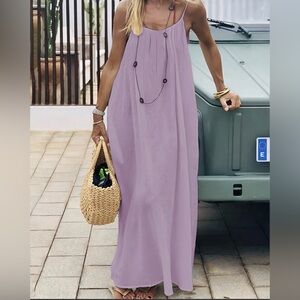 PURPLE MEDIUM BACKLESS CAMI DRESS